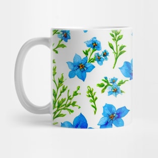 flowers  patterns blue purple coloration pigment hue tint colour tone light colorful Mug